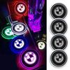 For 2pcs LED Car Luminous Coaster Cup Holder Anti-slip Mat For BMW 7 6 5 3 GT 1Series X5 X6 M E70 E71 E90 E93 F30 F10 E92 E6
