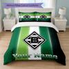 Borussia Mönchengladbach Custom Name Text Bedding Set 1 Duvet Cover+2 Pillowcases Soccer Logo Personalized Gift For Special Occasion Bedroom Decor