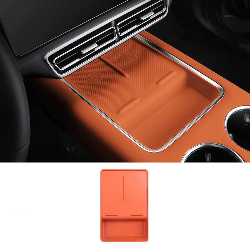 

For Li Lixiang L7 L8 L9 2025 2025 2025 Car Wireless Silicone Padding Water Cup Holder Storage Box Anti slip Pad Accessories помаранчевий