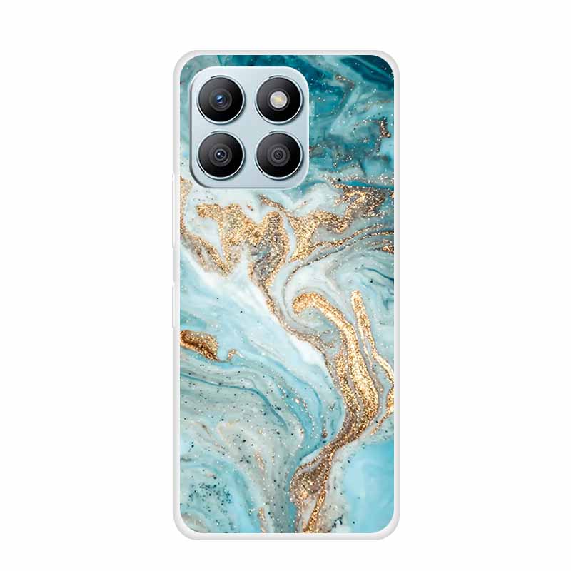 For Honor X8C X8B Phone Case For Huawei Honor X 8 C B X8 8C 8B Soft Silicone TPU Transparent Funda Clear Marble Patterns Cover