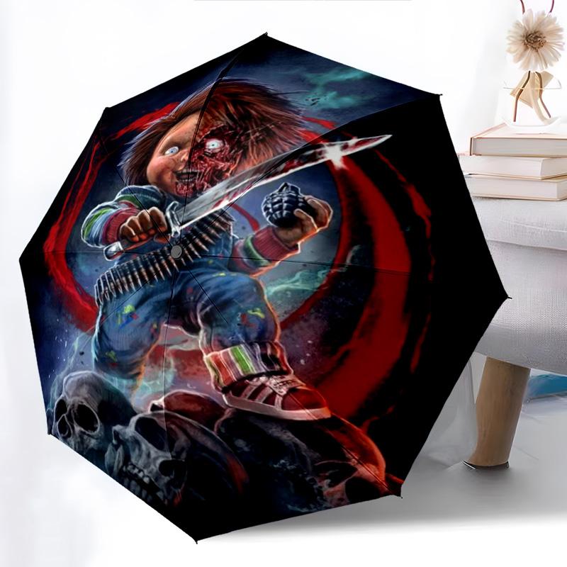 Chainsaw Horror: Evil Folding Umbrella Durable Travel Travel Umbrella Printing