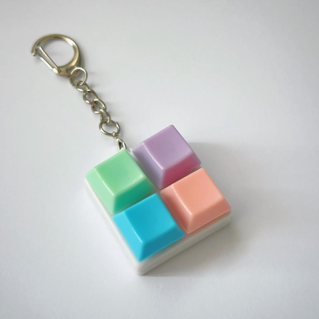 KeychainToy Press Stress Relief Fidget Button Key Caps Key Ring Keyboard Keychain Toys Finger Party Gift