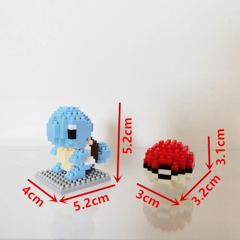 Anime Pokémon Building Blocks Assembly Anime Charizard Doll Blastoise Bulbasaur Gengar Bricks Figures Toy for Kid Gift