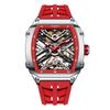 STARKING Men's Waterproof Sports Mechanical Watches Wear-resistant Silicone Strap Automatic Watch Luminous Tonneau Luxury Watch