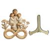 Wooden Ornament with Stable Base, Father Day Wooden Ornament, Decorative Resin Sculpture Family Love Decor for Desktop Bookshelf