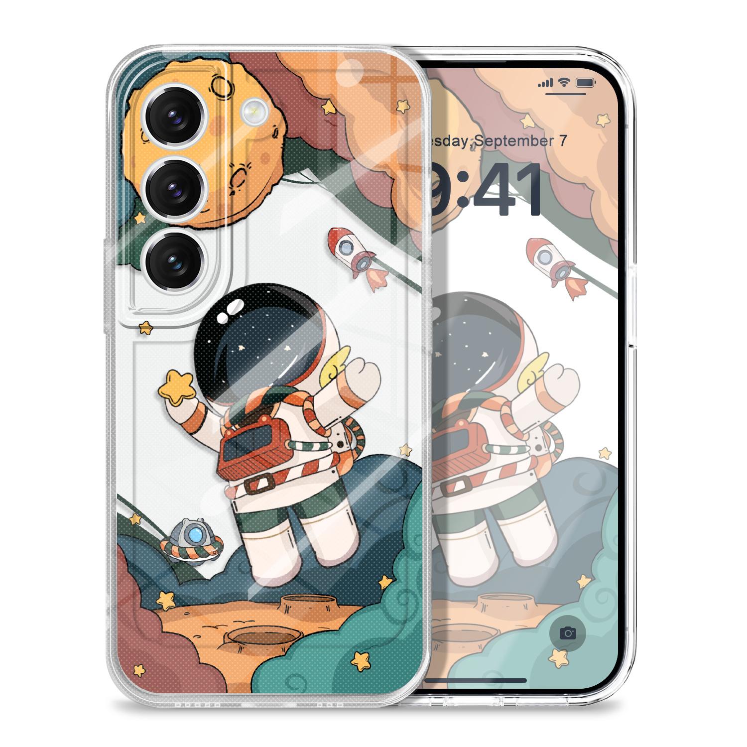 

Dream Astronaut Transparent Phone Case For Samsung Galaxy S22 S21 S20 FE Plus Ultra Soft TPU Cover Galaxy S20 FE прозрачный