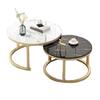 Simple Modern Light Luxury Coffee Table - Small Round Side Table for Living Room or Bedroom