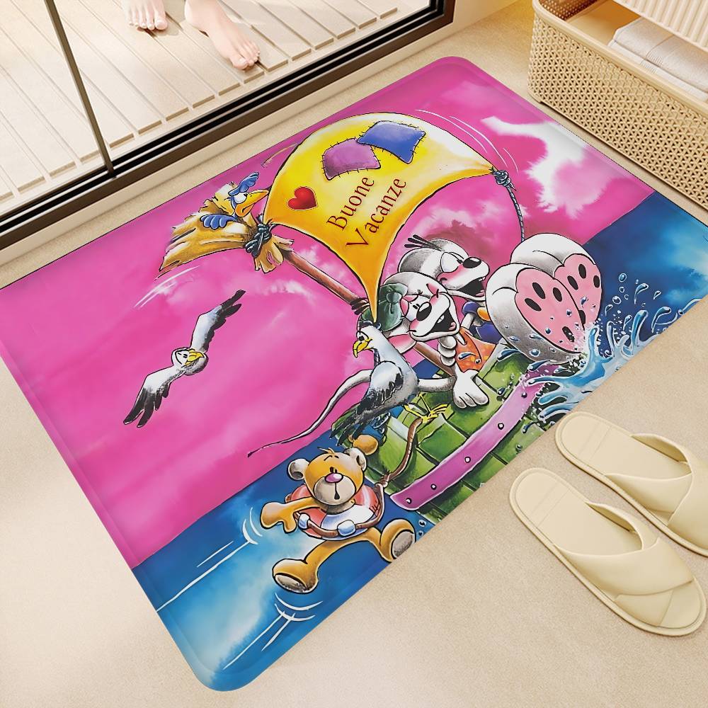 Popular Character D Diddl Cut Bathroom Mat Non Slip Laundry Room Mat Laundry Decor Balcony Child Living Room Toilet Rug