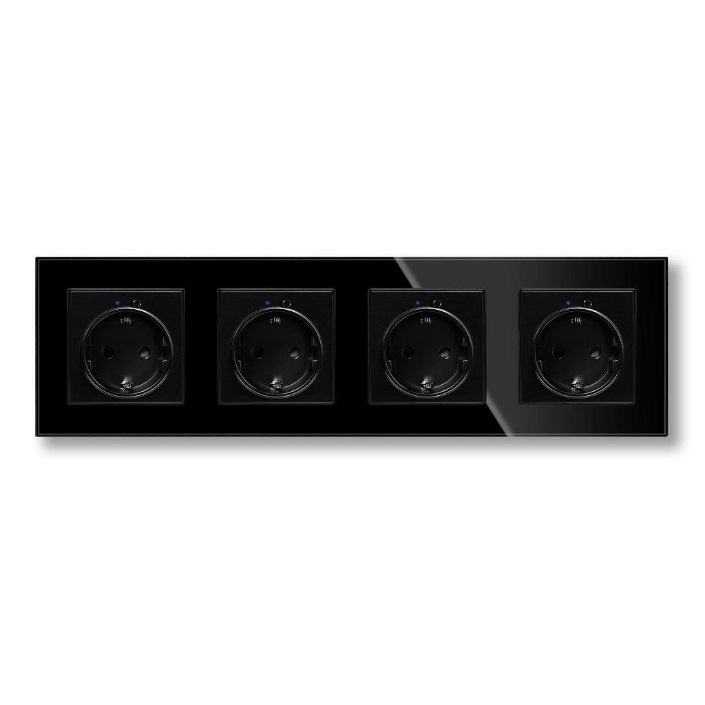 Model 153 Smart WiFi Wall Socket with Tempered Glass Panel - Alice Voice App Compatible