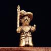Mini European Brass Cat Sith Statue Cat Demon Swordsman Mouse Wizard Metal Sculpture Office Home Decoration Desktop Ornament