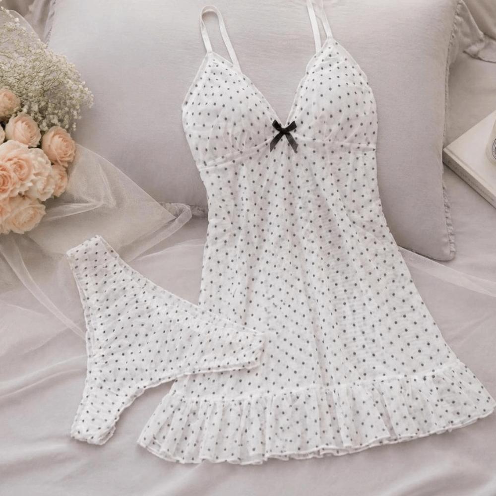 Transparent Sheer Nightwear Skirt Mesh Women's Pajamas Home Wear Sleeveless Nightgown Honeymoon