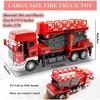 Modellino di Camion dei Pompieri in Scala 1/50 Rosso Die-cast Pneumatici Modello di Camion dei Pompieri
