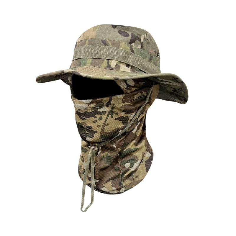 UV-Schutz Breitkrempiger Hut Herren Sonnenschutz Boonie-Kappe Outdoor Wandern Camping Anglerhut Sonnenhut Fischerhut