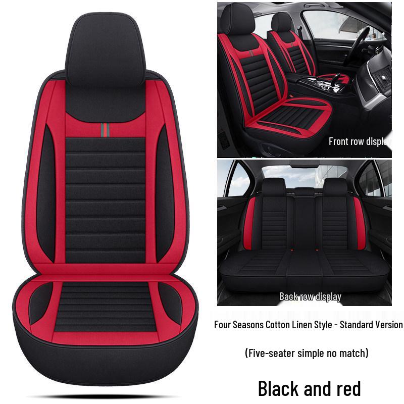 Changan Benbenestar National Edition Car Seat Covers: Four Seasons Heart Joy Full Coverage Cotton & Linen for Women