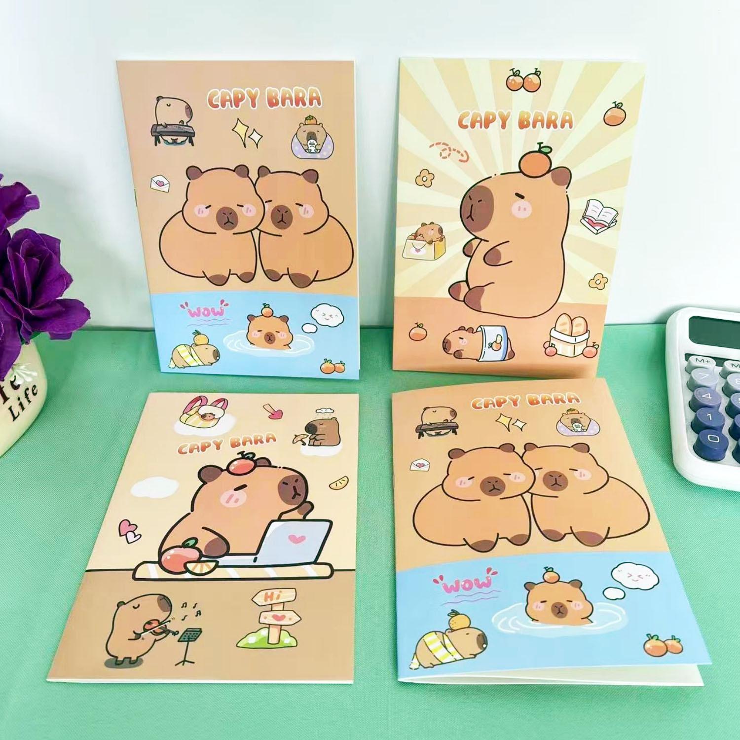 Capybara 32K Cute Cartoon Learning Notebook for Kids