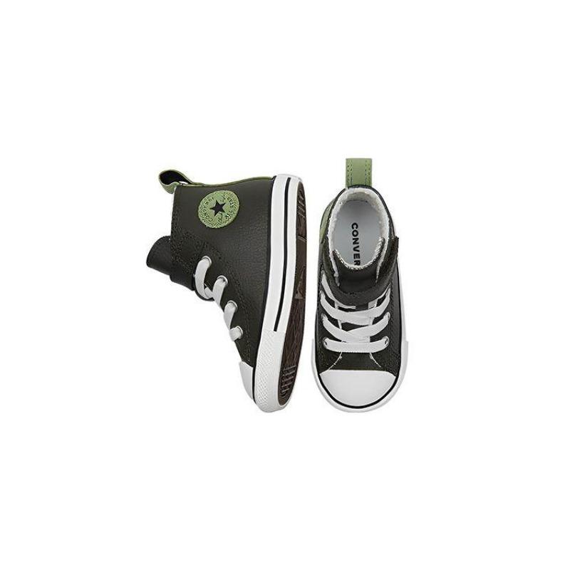 Converse Chuck Taylor All Star Hi 1V Toddler High Canvas Shoes Wear-resistant Breathable Green A01473C