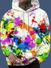 Men'S Trendy Long-Sleeve Hooded Sweatshirt Featuring Drawstrings And Pockets, Blending Sporty Casual with Street Style, Adorned with High-Quality