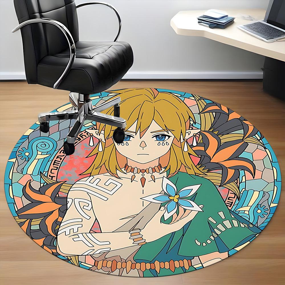 1 vnt. „The Legend of Zelda“ biuro apvalus kilimas, miegamojo, svetainės namų dekoras, kambario dekoras, biuras a1016203