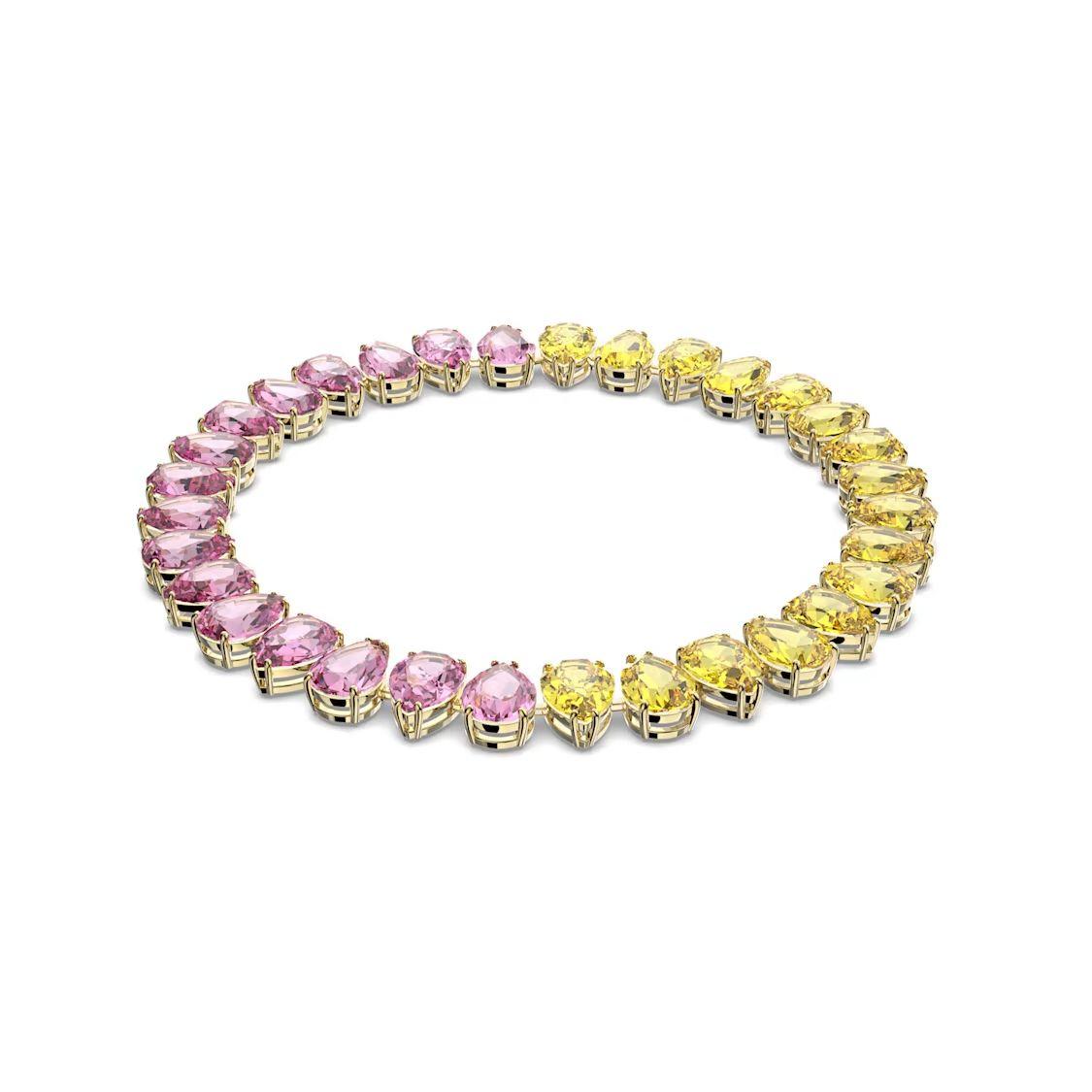 

Swarovski Millenia Two-Tone Design Crystal Necklace Women necklace Pink Yellow 5616734 Pink/Yellow-Shopping Bag