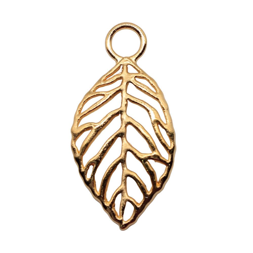 Filigree Leaf Charms Antique Alloy Pendants For Nature Inspired Jewelry
