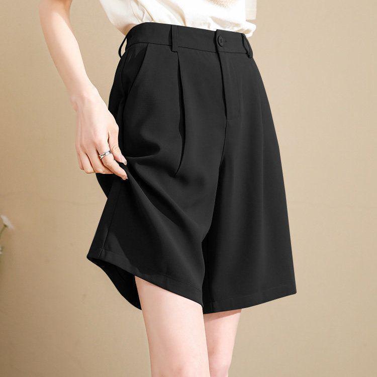 

Women s High-End Gray Floor-Length Wide-Leg Suit Pants - Spring/Summer 2026 Collection 2XL 130-145 lbs