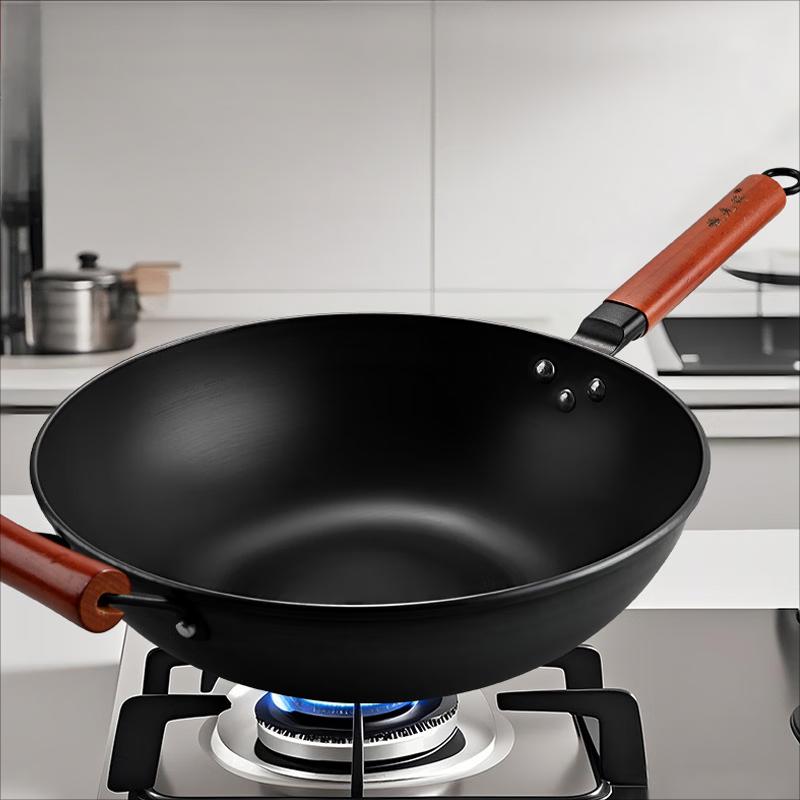 Yoshida Craftsman 36cm Nitrided Wrought Iron Wok