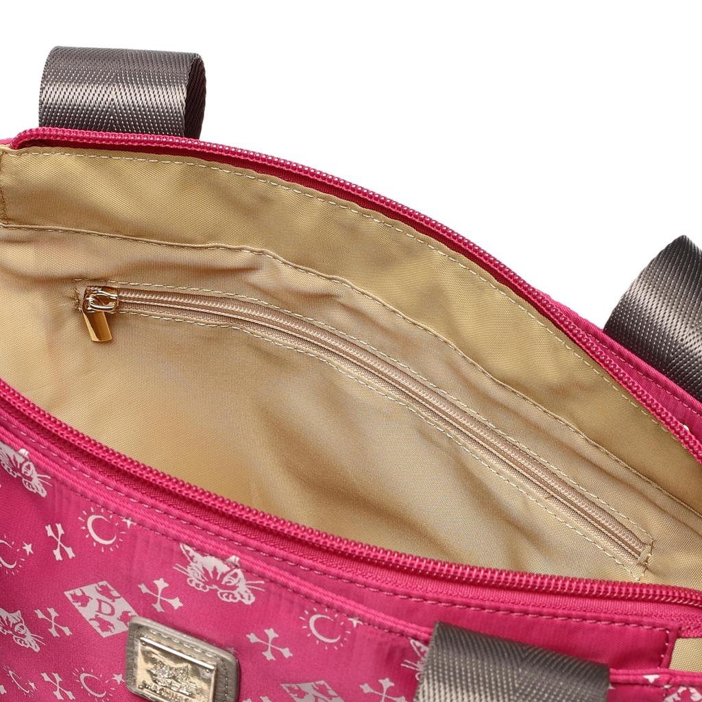 WACHIFIELD T2O Lightweight Tote Bag for Synthetic Perfect for Dayan Cat Water-Repellent Women, Leather, Commuting, Design, WTSK-02 (Pink)
