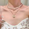 Multi-layer Shell Starfish Necklace Women's Niche Design Seaside Vacation Style Neck Chain Accessories