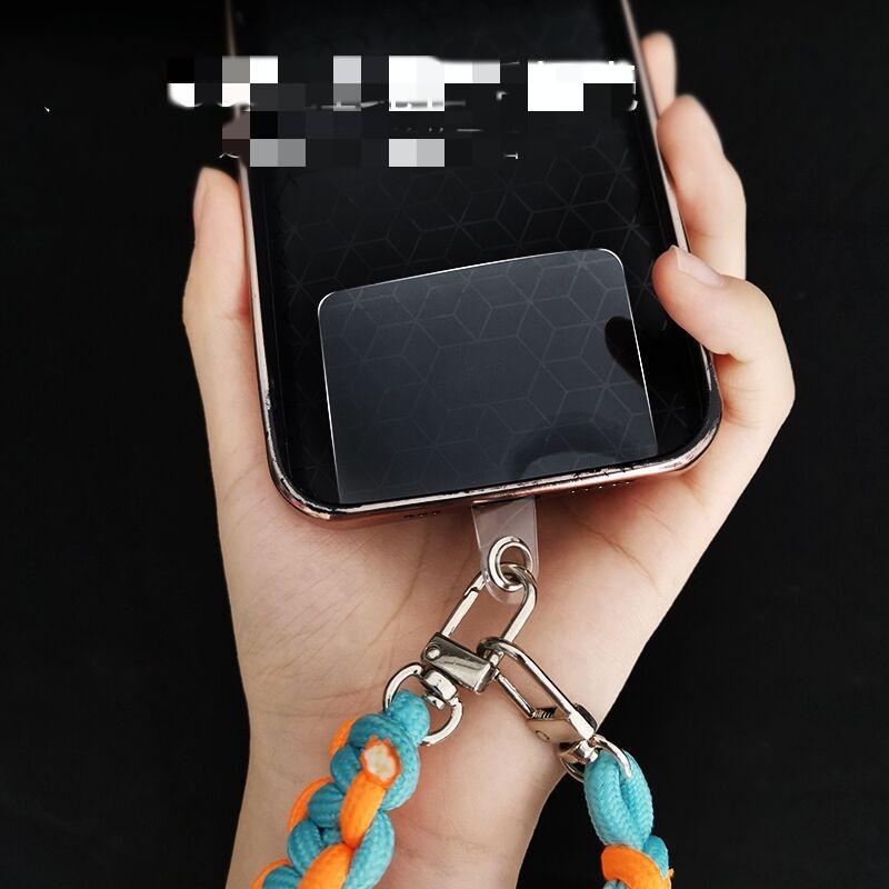 10Pc Strong Transparent Phone Lanyard Patch Gasket For Mobile Phone Tether Card Universal Cord Clip Snap Hang Strap Tab