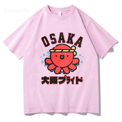 Funny Takoyaki Osaka Drunken Octopus Tshirt 2025 Men/women Clothing Kawaii Harajuku Clothes Unisex Cotton Tees Graphic T Shirts