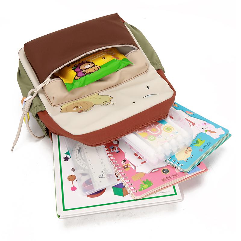 Children's Schoolbag Contrast Kindergarten Backpack Lightweight Backpack for Boys and Girls