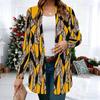 Women's Grey Tie Dye Texture 3D Print Long Sleeve Open Front Cardigan, Casual Loose Fit Lightweight Street Style Outerwear