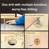 6pcs/1set Natural Color Three Pointed Flat Drill Hexagonal Handle Woodworking Hole Opener Wooden Board Drilling Bit Tool Set