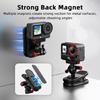 Magnetic Action Camera Bag Mount with Textured Grip, Adjustable Camera Holder for Hiking Updates, Cycling Video, Travel Use, and Daily Recording