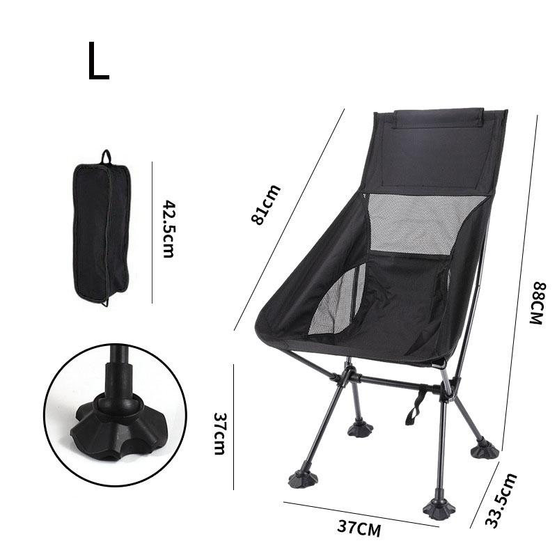 Zusammenklappbarer Mondstuhl Breite Basis Atmungsaktiver Klappsitz Kippsicheres Design Tragbarer Campinghocker Leichtgewicht für Strand Picknick Outdoor