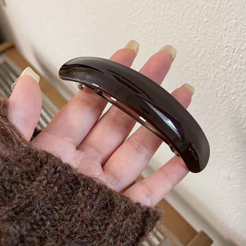 Versatile Large Spring Hair Clip for Women - Elegant Back-of-Head Headdress