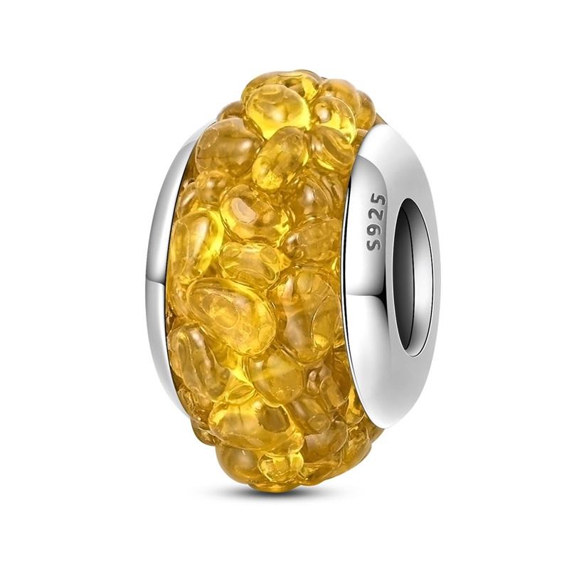 Copper Murano Glass Charms Fit Original Bracelets Round Murano Glass Charms Beads Diy Women Jewelry Gifts For Women