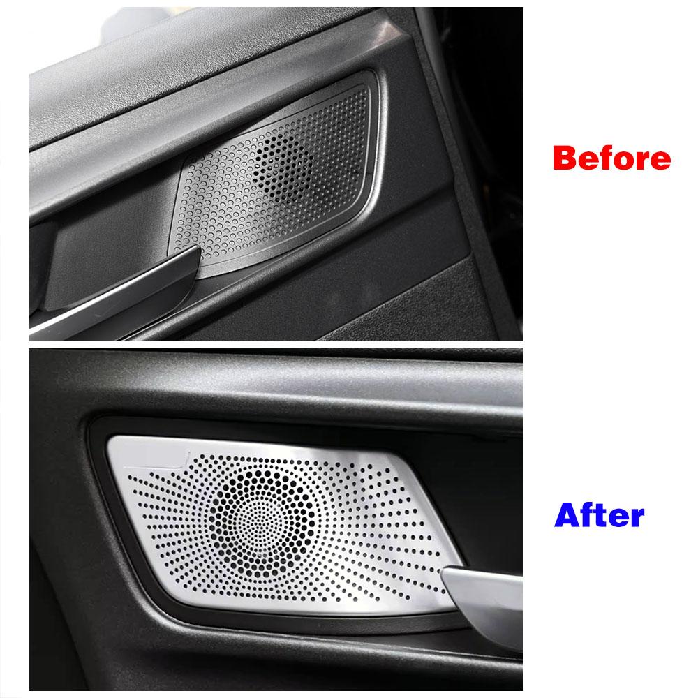 For GWM Tank 300 2024 2024 Inner Door Handle Speaker Audio Loudspeaker Cover Trim Interior Accessories Stainless Steel Cap