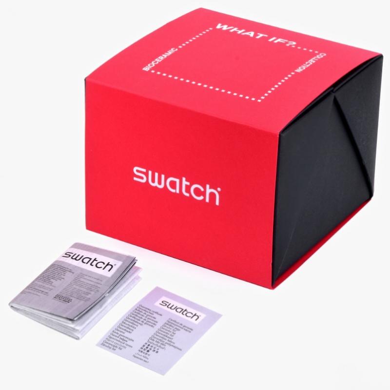 Swatch So34b701 What If Blackagain Public Urethane Watch