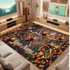 Animals Theme Crystal Velvet Floor Rug Personalized Custom Name Text Warm Carpet Home Decoration