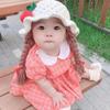 Kids Girl Cap Simulate Braid Ear Protection Hat For 1-6  Y  Baby Infants Toddler