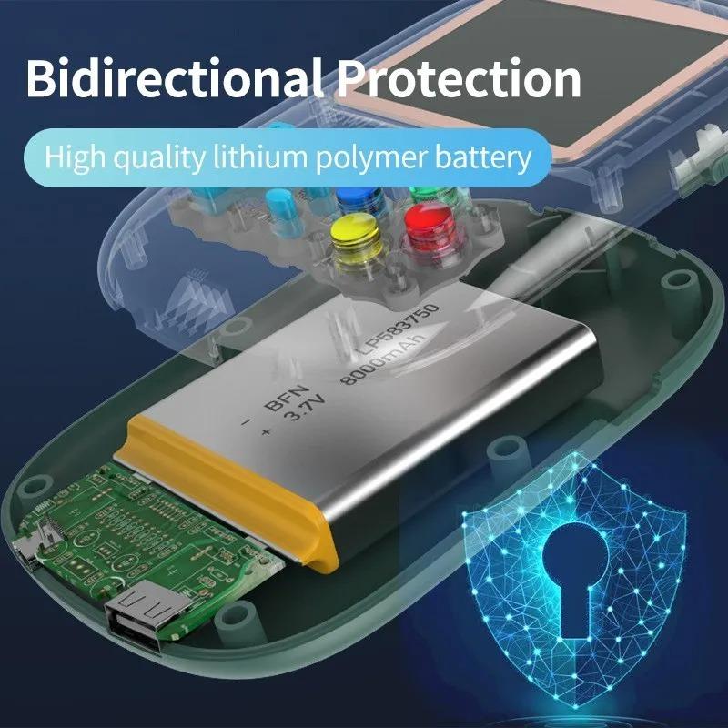 D54 500 In 1 Handheld Game Console Mini Portable Player Retro Video Games Console Boy with 8000mah Large Capacity Power Bank