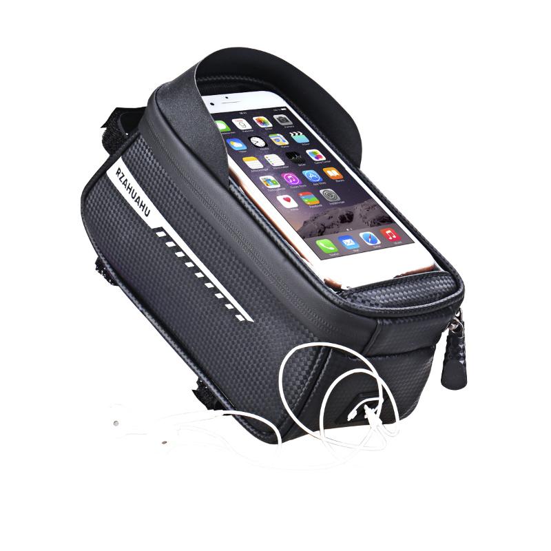 Bicycle Front Beam Bag Front Tube Cycling Bag Bicycle Waterproof Phone Case Holder Touchscreen Waterproof Bag Accessories