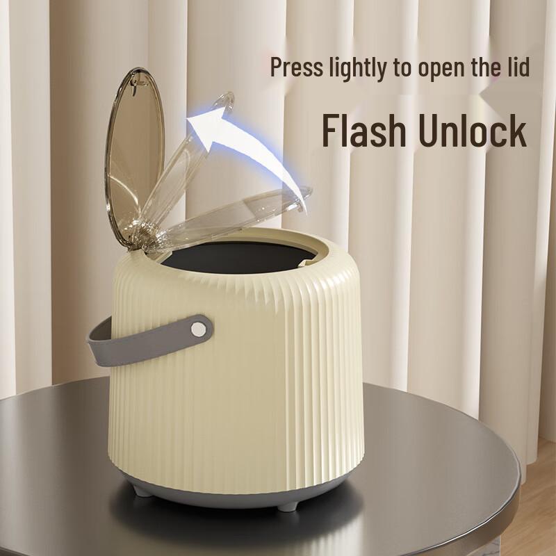 Modern Desktop Trash Can with Lid
