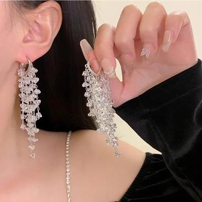 Light Luxury And High-end Feeling, Ultra Long Pearl Tassel Earrings With Earrings