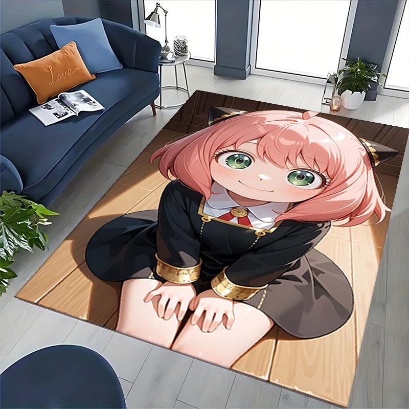 1pc Nekomata Cat Ears Office Chair Mat - Anime Cartoon Design, Non-Slip Carpet for Home Decor, Suitable for All Seasons, Perfect Gift Idea.Q054