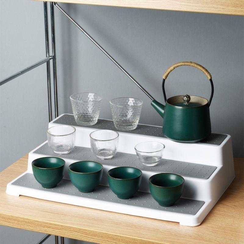 3-Tier Spice Rack Modern Design Waterproof & Non Skid Shelf Kitchen Great for Pantry Cabinet or Countertop Use