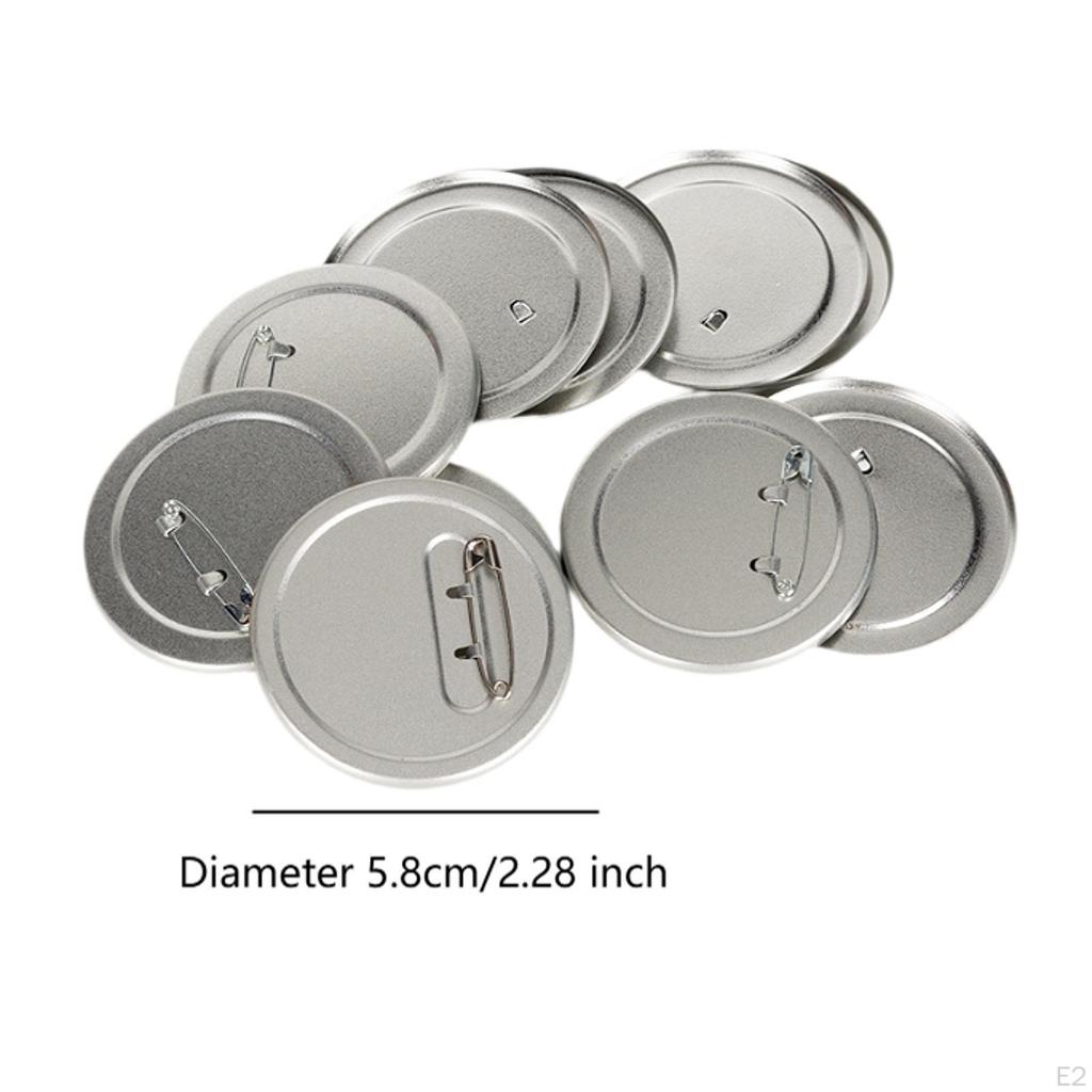 100 Pieces Blank Badge Button Parts Making Tinplate Pin for DIY