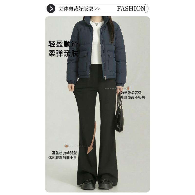 Women S High Waist Flared Dress Pants Slim Fit Casual Trousers