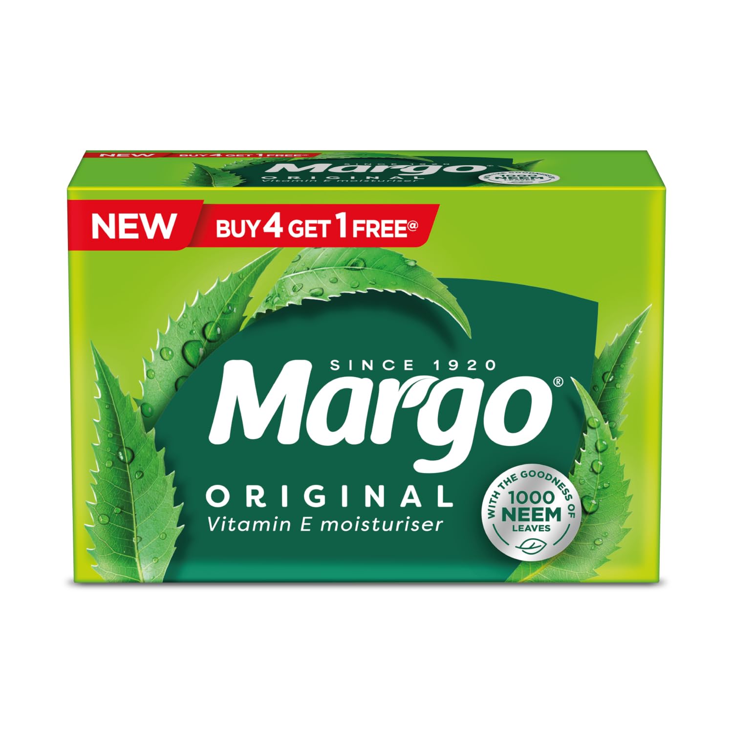 Мыло Margo Original с Нимом 100 г х 5 | Обогащено пользой 1000 натуральных листьев нима | Мыло для чистой и красивой кожи | Обогащено витамином E для